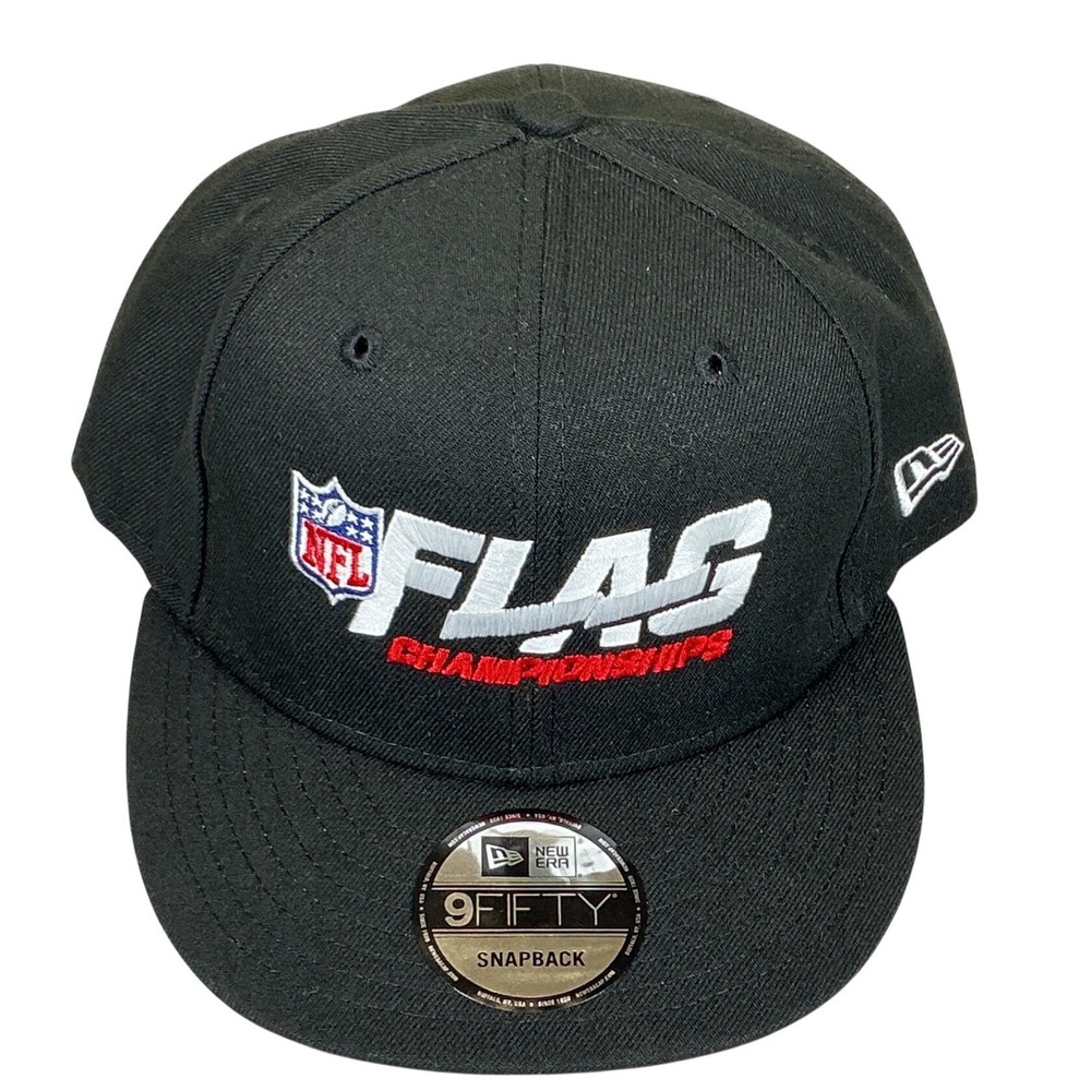 New Era NFL Flag Championships 9FIFTY Snapback Hat Black‎ OSFM NWT